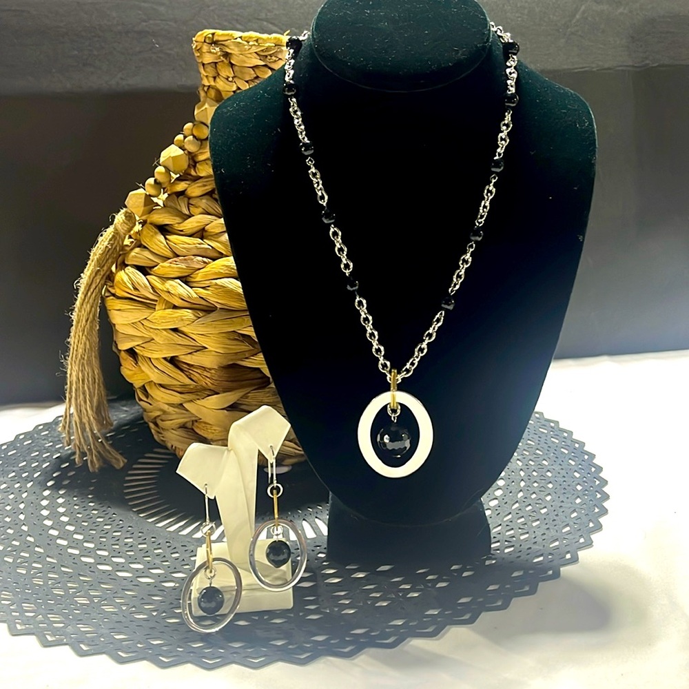 Stainless Steel Necklace and Earrings set by Chisel 2 pc set